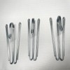 60 pcs Stainless Steel Curtain Hooks Drapery W Shape Hook