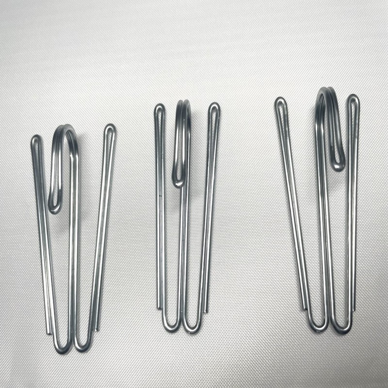 60 pcs Stainless Steel Curtain Hooks Drapery W Shape Hook