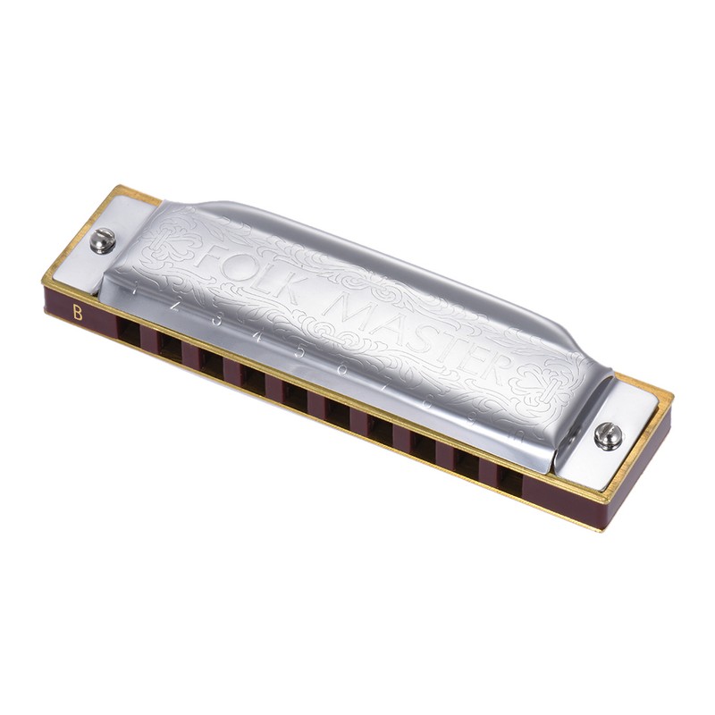 Suzuki 1072-B Folkmaster Standard 10-Hole Diatonic Harmonica Key of B