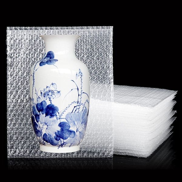 50PCS Clear Bubble Out Bag 12" x 16", Large Bubble