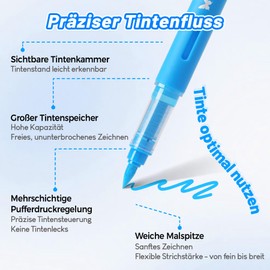 48 Colours Acrylic Pens with Brush Tip & Direct Ink Flow - Waterproof, Opaque Acrylic Markers for Stone, Wood, Glass, Canvas, Fabric & DIY Art Projects