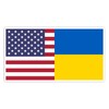 American Ukrainian Flag Vinyl Sticker Auto Car Truck Wall Laptop