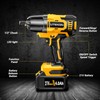 LITEKON Cordless Impact Wrench, MAX 650N.M Brushless Impact Gun 1/2