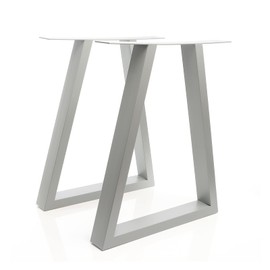 Table Runners Table Frame Industrial Trapezoid Set of 2 Steel 60 x 72 cm Grey Table Legs Trapezoidal Shape