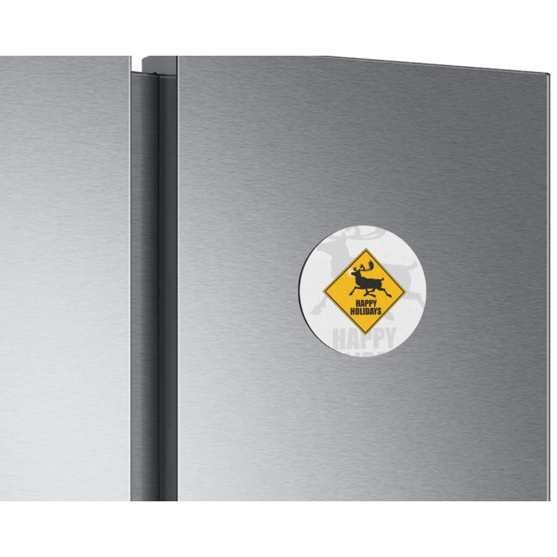 Unbranded Reindeer Crossing Happy Holidays Road Sign | 4'' X