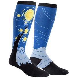 Sock It To Me Unisex Starry Night Stretch-It Wide Calf Socks