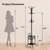 ELYKEN Coat Rack Freestanding, Coat Tree with Umbrella Holder, Metal