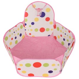 AAJ Big-Pit Ball | Baby Crawl Playpen with Basketball Hoop | Lightweight Pop-Up Children Play Tent Blue | Portable Pop-Up Ball Pool with Zippered Storage Bag | Balls not Included (Pink)