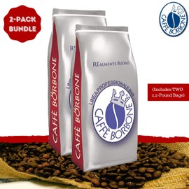 Caffe Borbone Beans (Red) - Whole Bean Coffee 2-Pack Bundle (Includes TWO 2.2-Pound Bags)