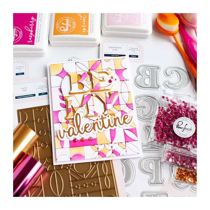 PINKFRESH STUDIO Modern Design Blocks Layering Stencils 4.25"X5.25" 5/Pkg