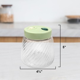 Evaliana 2Pcs Glass Fermentation Jar with Dual Airlock Lids, Large Mouth Design for Pickling Jam, Sauerkraut And Kimchi(1L) (1000ml)