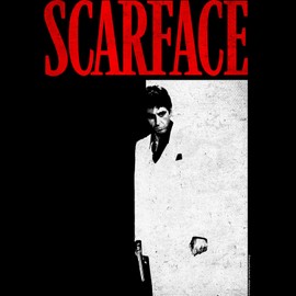 American Classics Scarface 1983 Crime Film Movie Meng Black Adult T-Shirt Tee