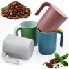 NAROSEBE Set of 4 Coffee Cups Plastic Cups Set 450