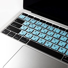 Universal Russian Keyboard Stickers for MacBook PC Computer Laptop Notebook Desktop | English Russian Alphabet Keyboard Replacement Stickers (Black & Blue)