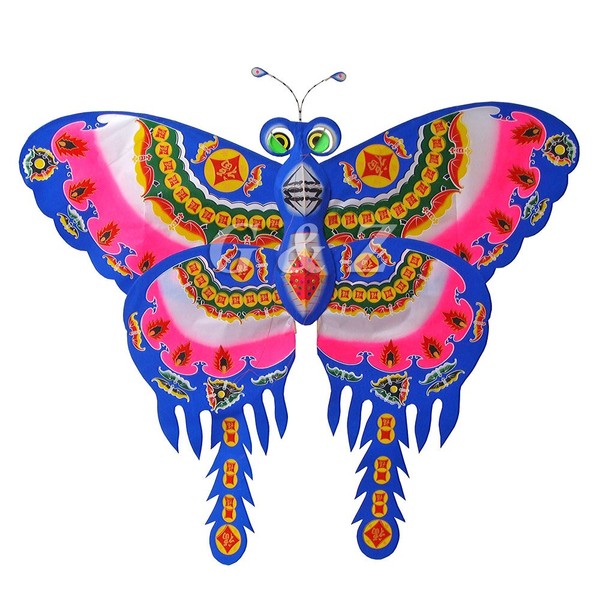 Chinese 'Happiness' FU Symbol - Medium Silk Butterfly Kites