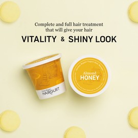 Hairgurt Intense Repair Almond-Honey Conditioner Set, Natural 3-Piece - Shampoo, Conditioner, Hair Mask for Dry, Damaged, Frizzy Hair & Growth, 8.0 fl oz