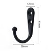 DaiUni Pack of 4 Wardrobe Hooks Wall Hooks Vintage Towel