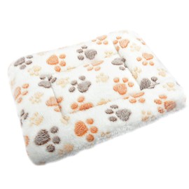 catadog Small Animal Bed Mat, Soft & Warm, Suitable for Guinea Pig, Hamster, Rabbit, Rat and Bearded Dragon (XX-Large(19.7''x15.7''), Footprint White)