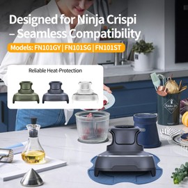 Heat-Resistant Pad for Ninja Crispi Glass Air Fryer, Countertop Protector, Heavy-Duty Mat, Anti-Slip, Compatible with FN101GY/FN101SG/FN101ST