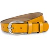 styleBREAKER 03010115 Unisex Slim Genuine Leather Belt Plain Colours with