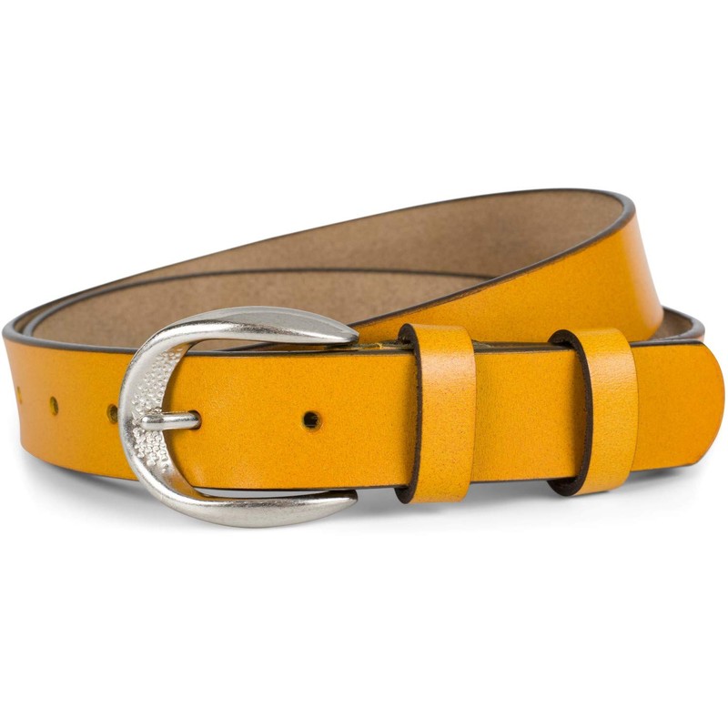 styleBREAKER 03010115 Unisex Slim Genuine Leather Belt Plain Colours with