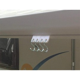 Awning Rail Hook Ring with S Hooks, Pack of 4: RV & Caravan Hanger