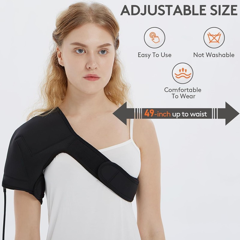 Far Infrared Shoulder Heating Pad with 21 Jade for Rotator