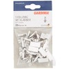 GARDINIA 20 x White T Roller Rings for Curtain Rails,