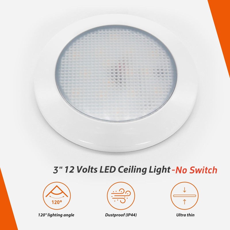 Dream lighting RV Interior LED Lights 3 inch Dome Light