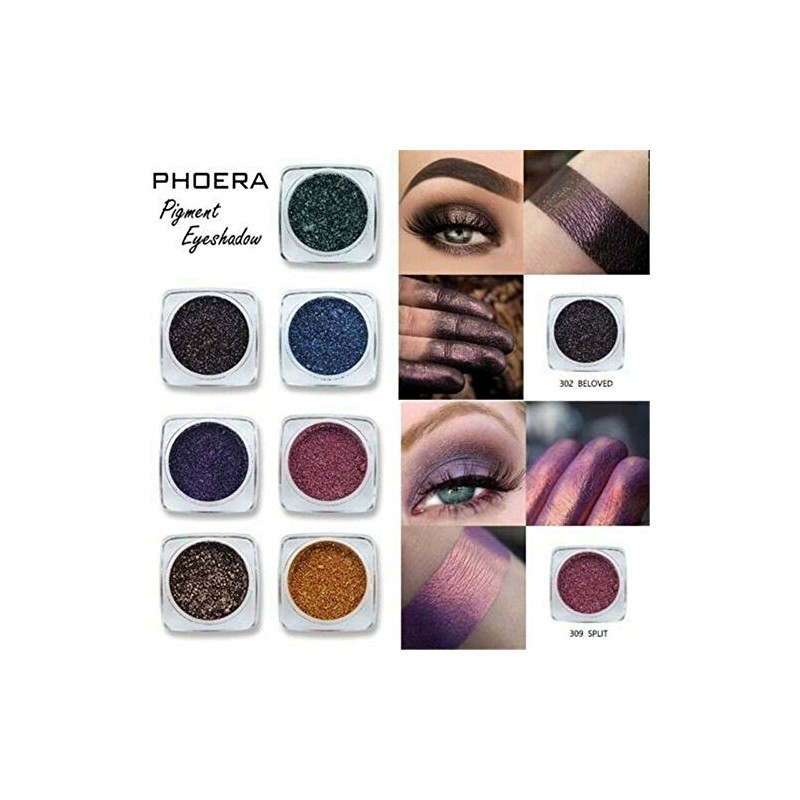 AQUAPURITY PHOERA® Pigment Eyeshadow Palette Metallic Shimmer Glitter Loose Powder