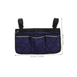 Healeved Robust Wheelchair Armrest Side Bag Walker Accessories Easy Installation