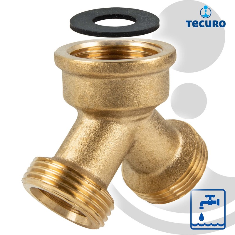tecuro - 48836 2-Way Splitter Y Splitter Fork Piece for