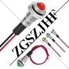 ZGSZJHF UL Listed Mini Indicator Light 8mm 0.31" Waterproof IP67