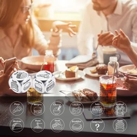 FRluceat Bridesmaid Gifts for Women Food Decision Dice Gift for Wife Husband Adult Women Men Birthday Wedding Gifts Couple Gifts for Girlfriend Boyfriend Pizza Gifts for Women Men Date Gifts Idea