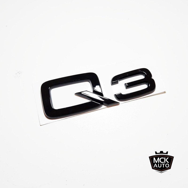 MCK Auto - Q3 Black Glossy Front Rear Mudguard Black