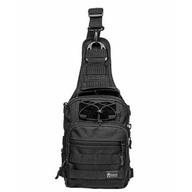 Spartan Tactical ARC MKII EDC Sling Bag, Shoulder Bag, Gun Holster Included, Concealed Carry, Black