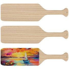 KEILEOHO 3 Pack 15 Inch Sorority Paddle, Unfinished Wooden Paddle, Greek Fraternity Paddle Solid Wooden Greek Paddles Board for Arts, Crafts, Gifts, Decorations