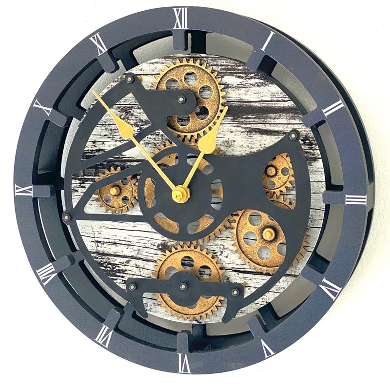 ImprovingLife The Gears Clock Desk Clock 10 inches with Real