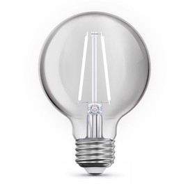 Feit Electric White Filament G25 E26 (Medium) Filament LED Bulb Daylight 60 Watt Equivalence 3 pk