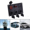 Riloer 12 V Car Control Switch Panel Voltmeter Dual USB
