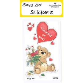 Suzy's Zoo Stickers 4-pack, "Thinking of You Bear" 10122