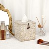 BTSKY Household Square Seagrass Facial Tissue Box - Decorative Woven