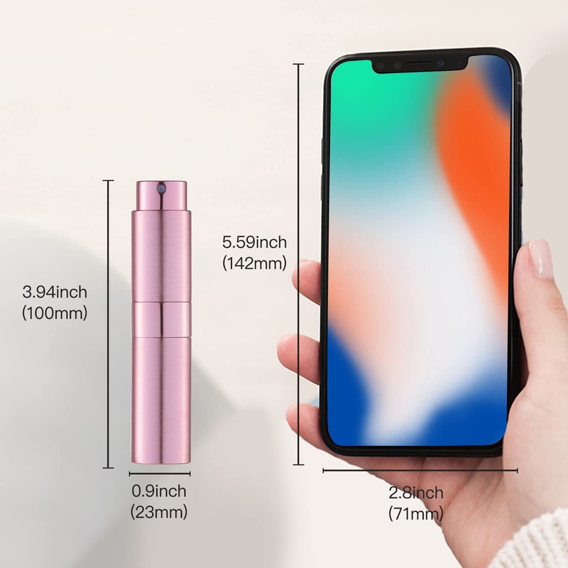 LISAPACK 8ML Brushed Atomizer Perfume Spray Bottle for Travel, Empty