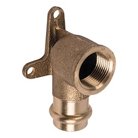 Sanitop-Wingenroth 12726 4 Gunmetal Press Fitting Ceiling Angle 4471g, red/Gold, 22 mm x 3/4 Zoll