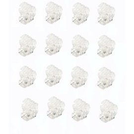 24 Mini Hair Claw Clips Clamps Small Plastic Pins Grips Womens Girls Accessories Size 1CM (Clear), 24 Count (Pack of 1)