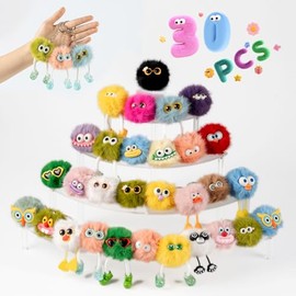 30 PCS Plush Keychains - Adorable Kawaii Keychain Set for Kids