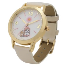 Fieldwork MSD002-1 Women's Wristwatch, Rabbit, White, Leather Band, white, Modern