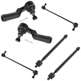 TRQ Front Steering & Suspension Kit Sway Bar Stabilizer Link Tie Rod Compatible with 2010-2013 Mazda 3