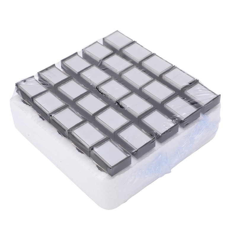 25 Pcs Industrial Push Button Switch Self Locking Push Button