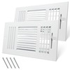 10 x 6 Inch (Duct Opening) 3-Way Vent Casing White